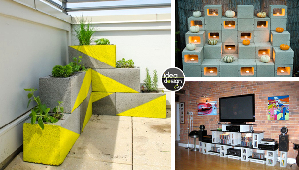 Decorare con blocchi di cemento 17 idee creative per la casa for Idee stravaganti per la casa