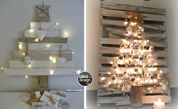 Albero di natale con pallet... 20 idee FAI DA TE molto originali