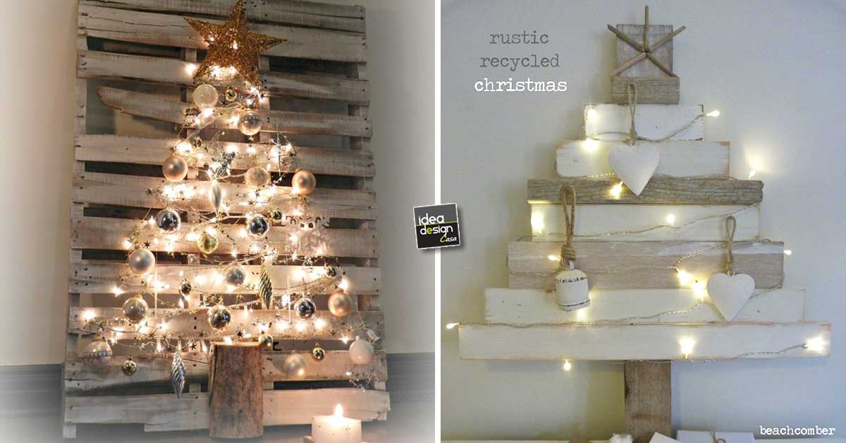 Albero Di Natale Con Legno Fai Da Te.Albero Di Natale Con Pallet 20 Idee Fai Da Te Molto Originali