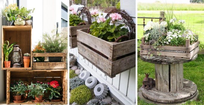 Risultati immagini per Decorare il giardino con le cassette di legno! 20 idee creativeâ¦