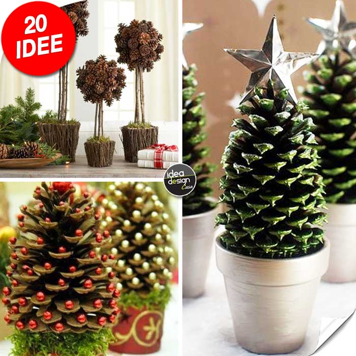 Albero Di Natale Con Pigne Fai Da Te.Realizzare Un Alberello Con Le Pigne 20 Esempi A Cui Ispirarsi