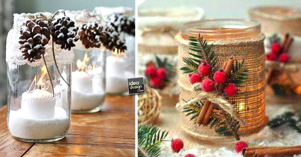 Lavoretti Di Natale Con Barattoli Di Vetro.Riciclare I Barattoli Di Vetro Per Decorare A Natale 20 Idee