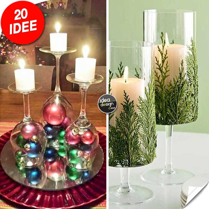 Decorazioni Natalizie Con Candele.Portacandele Natalizi Con Bicchieri Di Vetro Fai Da Te 20 Idee