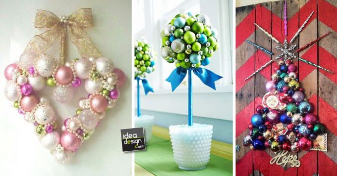 Come Fare Palline Di Natale Con Foto.Bellissime Decorazioni Con Palline Di Natale 20 Idee