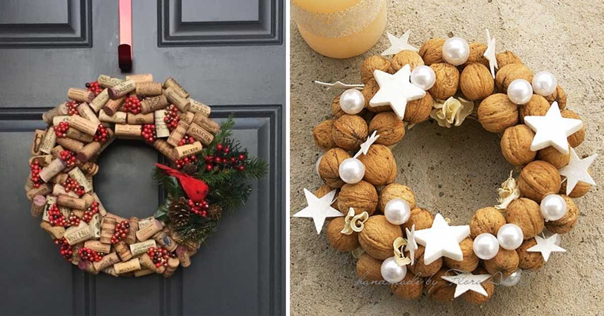 Decorazioni Natalizie Per Porte Fai Da Te.Ghirlande Di Natale Fai Da Te 20 Idee Creative Tutorial