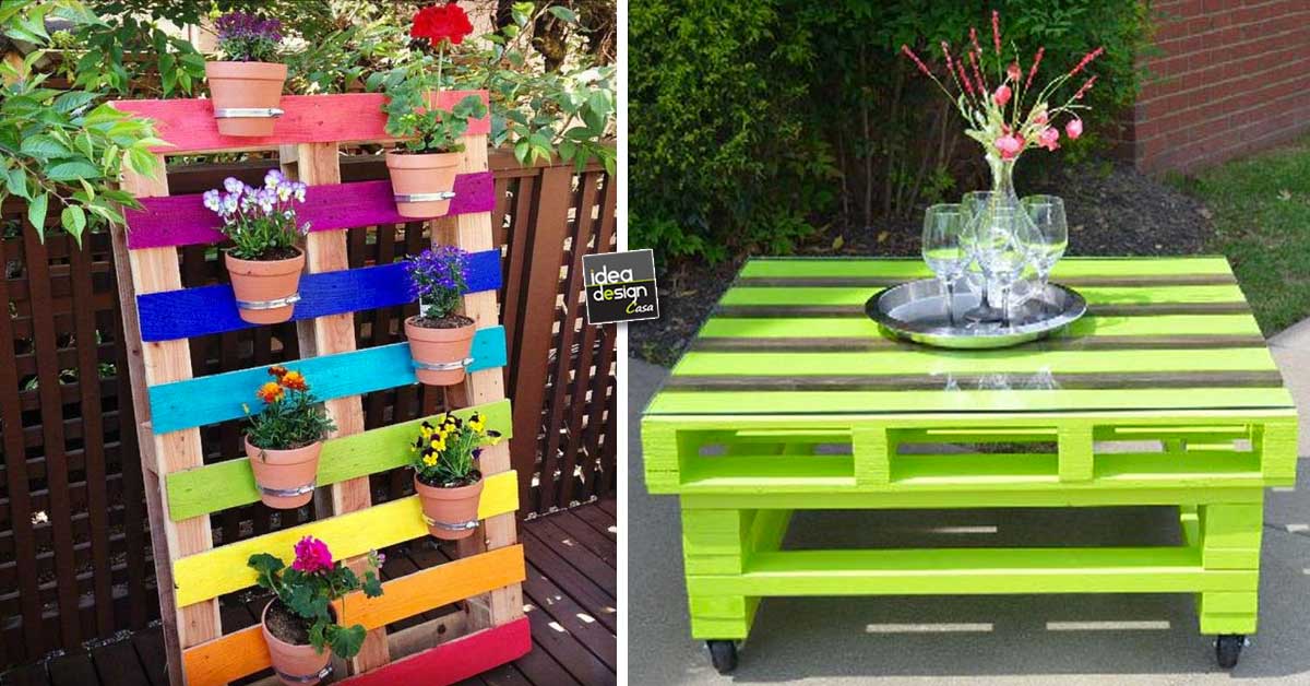 Realizzazioni In Pallet Idee Con Colori Accesi Lasciatevi Ispirare