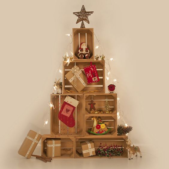 Idee Natalizie Addobbi Natalizi Con Cassette Di Legno Decorazioni natalizie con cassette di legno! 15 idee per ispiravi...