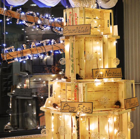 Idee Natalizie Addobbi Natalizi Con Cassette Di Legno