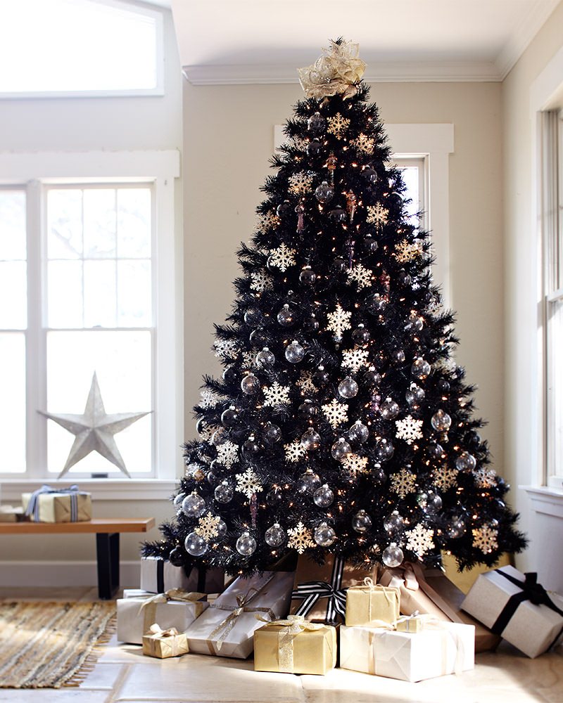 Addobbi Albero Di Natale Bianco E Argento.20 Decorazioni Per Un Albero Di Natale Nero Pronti Ad Osare