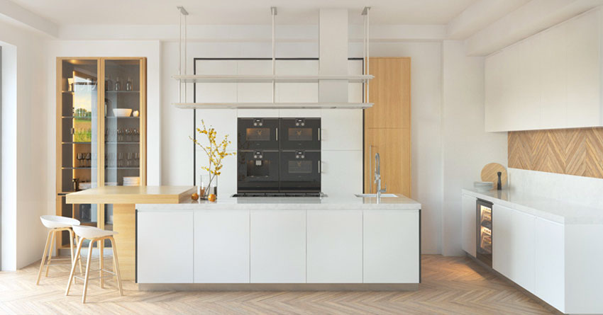 Cucine bianche moderne.