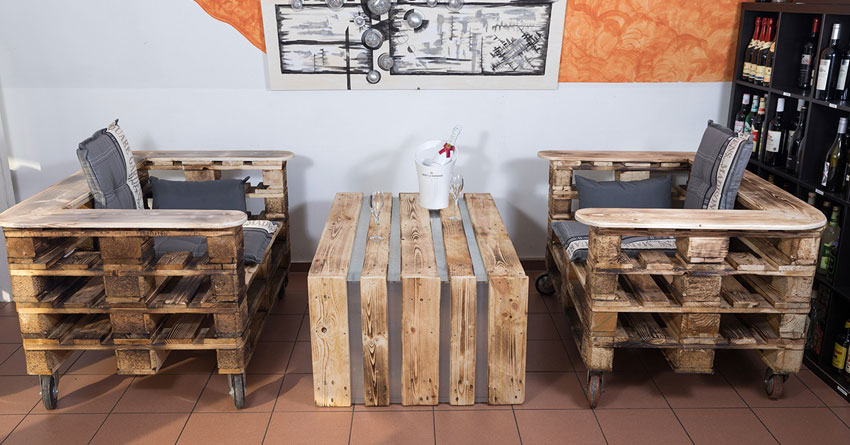 Pallet Arredamento Moderno Con Bancali Mobili Con Pedane In Legno