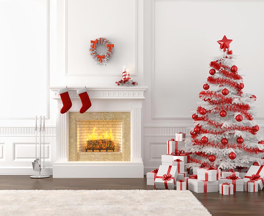 Albero Di Natale Bianco E Rosso Shabby.Un Albero Di Natale Shabby Chic Per Illuminare Le Feste 15 Ispirazioni