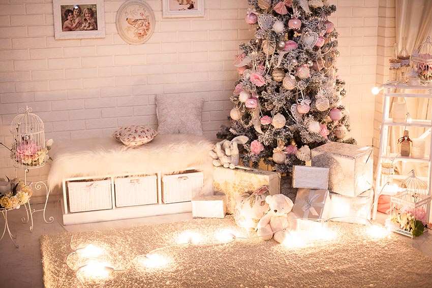 Albero Di Natale Rosso E Rosa.Un Albero Di Natale Shabby Chic Per Illuminare Le Feste 15 Ispirazioni