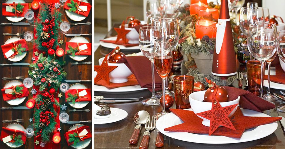 Come Decorare La Tavola Per Natale.La Tavola Di Natale In Bianco E Rosso 15 Idee Per Un Momento Magico