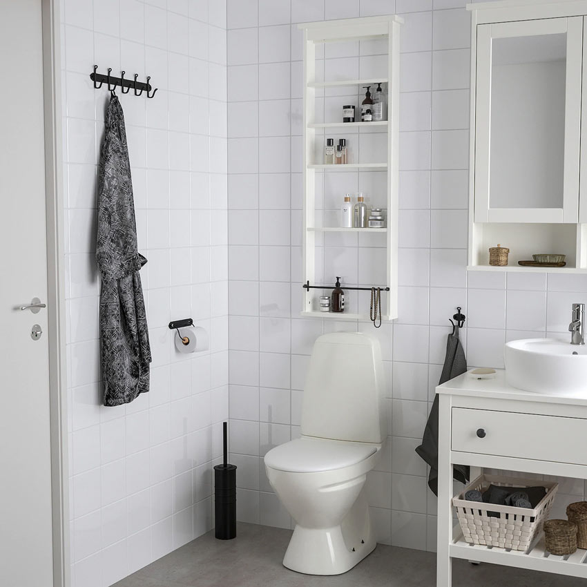 Bagno piccolo con IKEA.