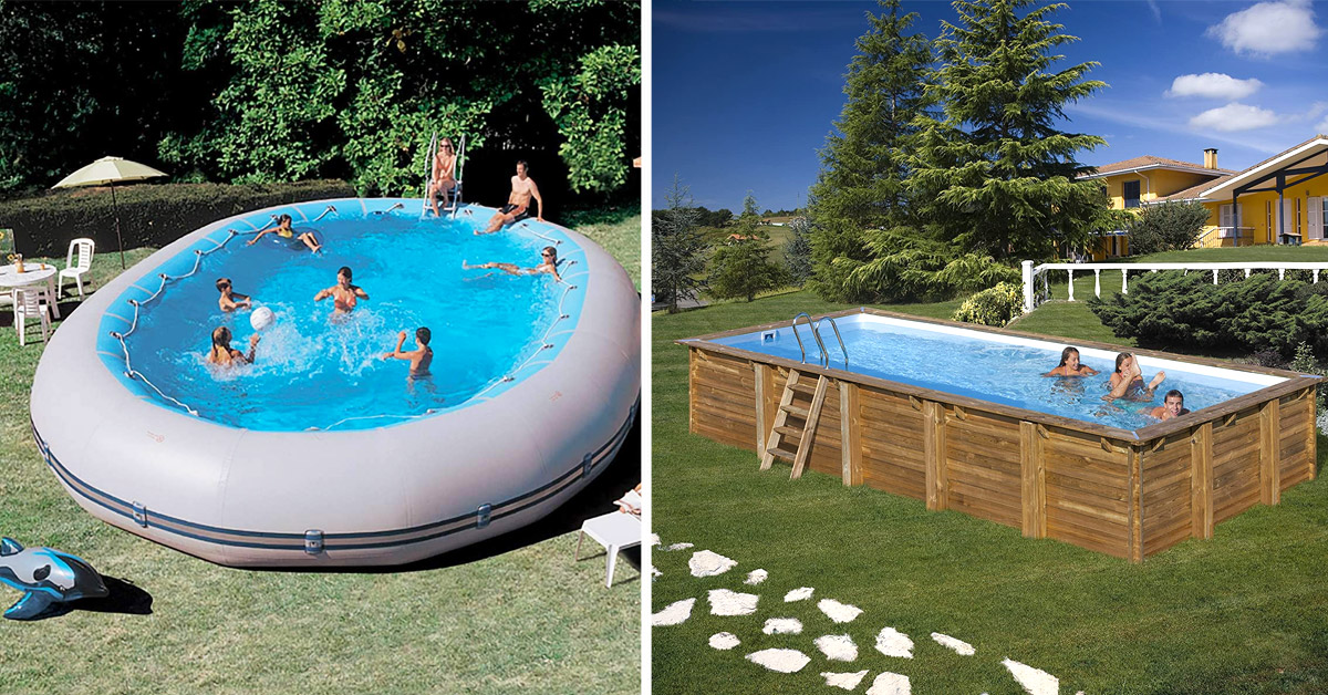 Idee di piscine fuori terra da giardino.