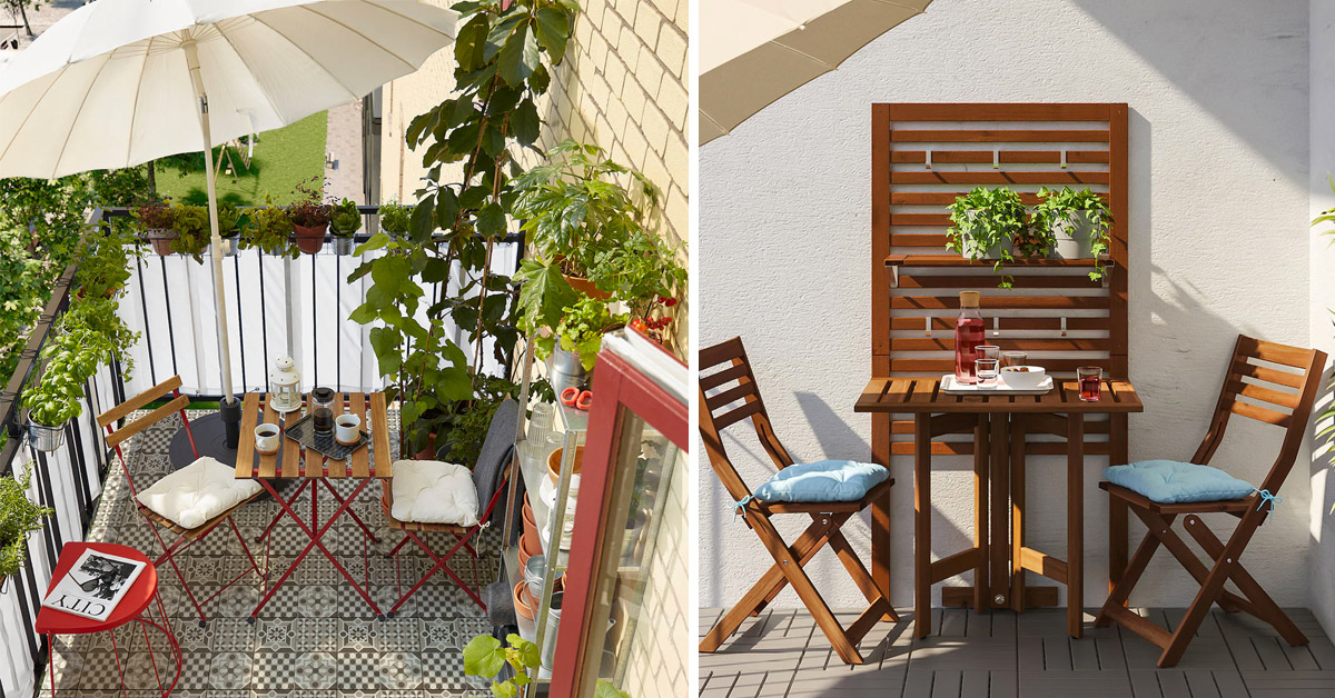 arredare un balcone piccolo con IKEA