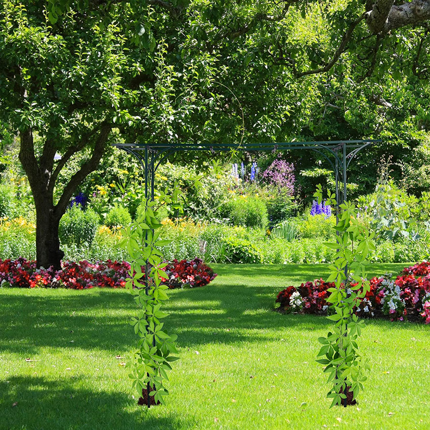 Arco da giardino per piante rampicanti in ferro.