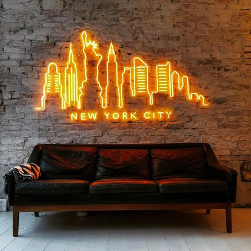 disegno new York luminoso neon