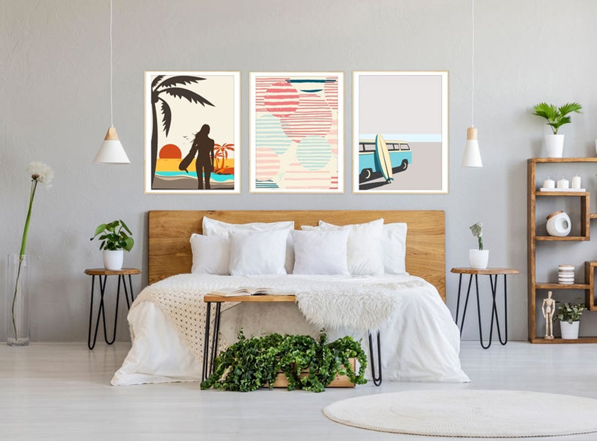 Quadro Su Tela MuchoWow 50x70 Cm | Paesaggio Autunnale Con Cascata | Stampe Moderne Per Soggiorno E Camera Da Letto