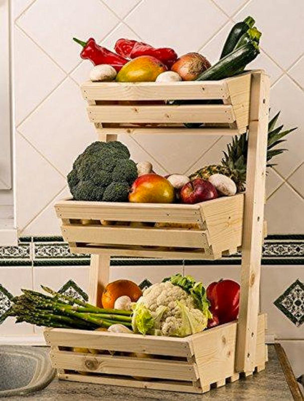 Icegrape Cestino da Cucina per Frutta e Verdura Verde 