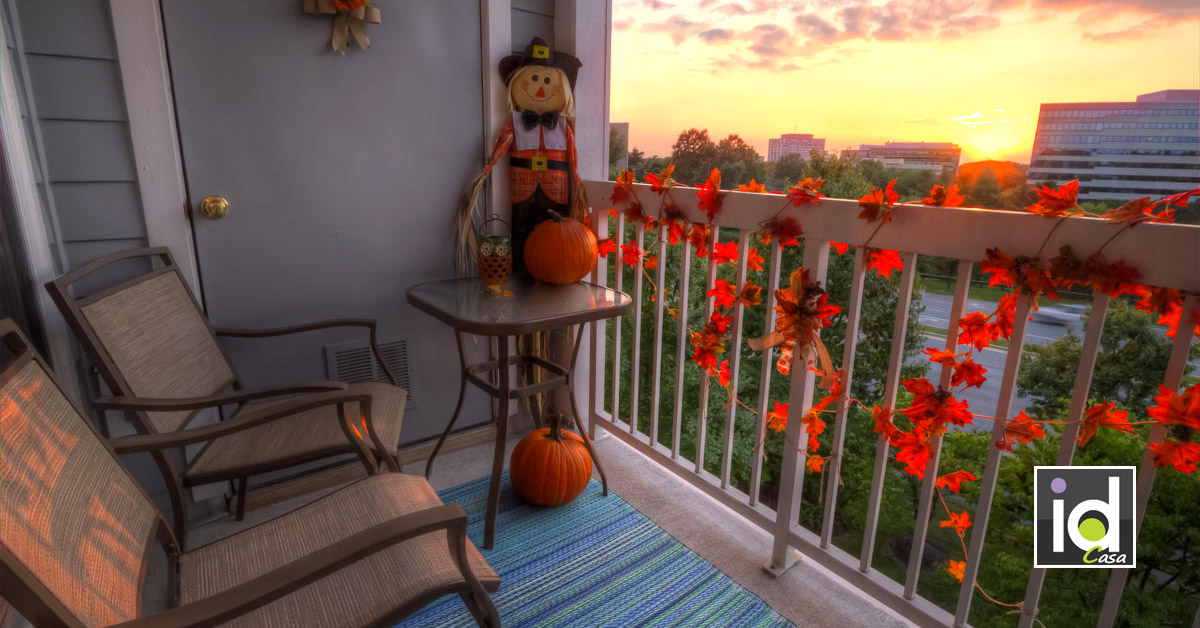 Come decorare il balcone in autunno