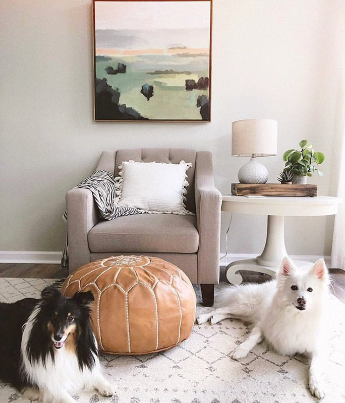 Pouf in pelle marocchina bellissima casa stile etnico.