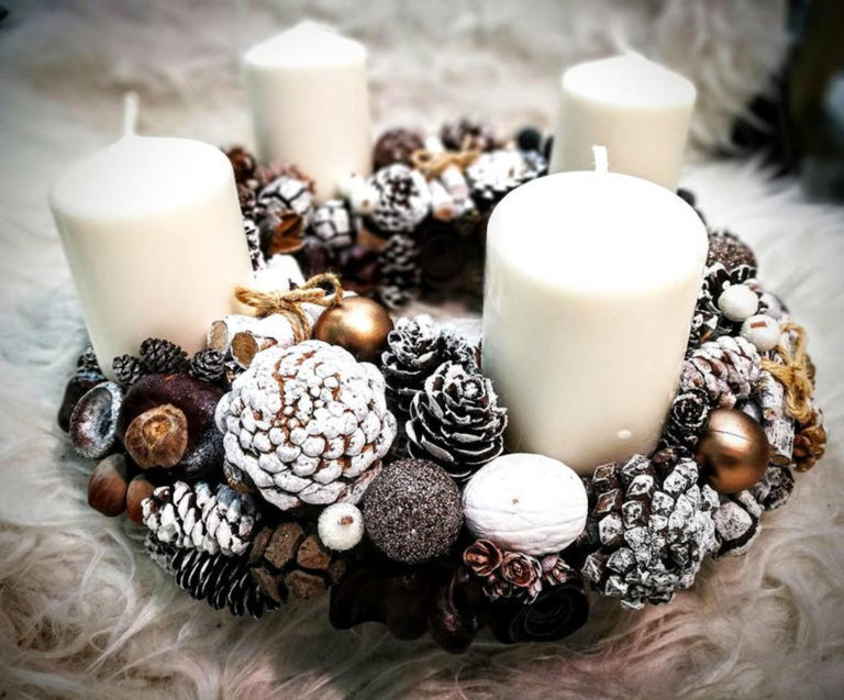 Centrotavola natalizi Shabby chic: 16 splendide ispirazioni