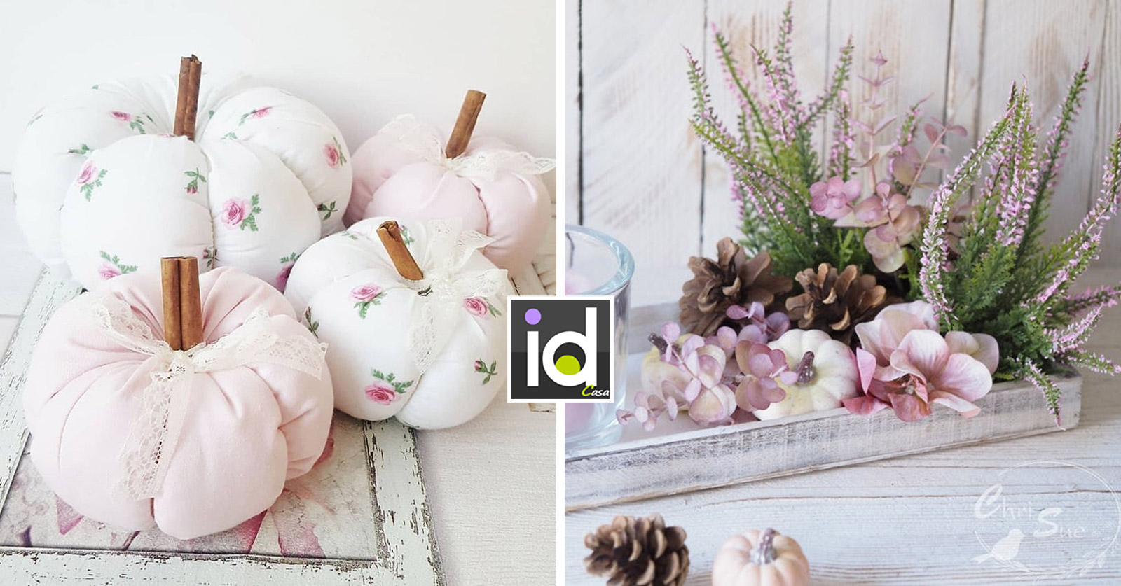 Decorazioni autunnali stile shabby chic