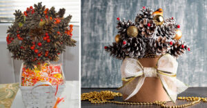 Un bouquet di pigne: 9 idee fai da te molto creative Un bouquet di pigne fai da te.