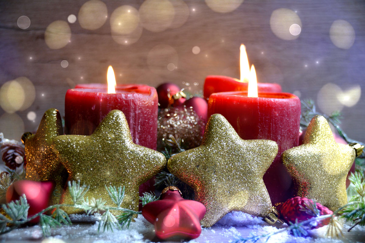 composizioni natalizie con le candele