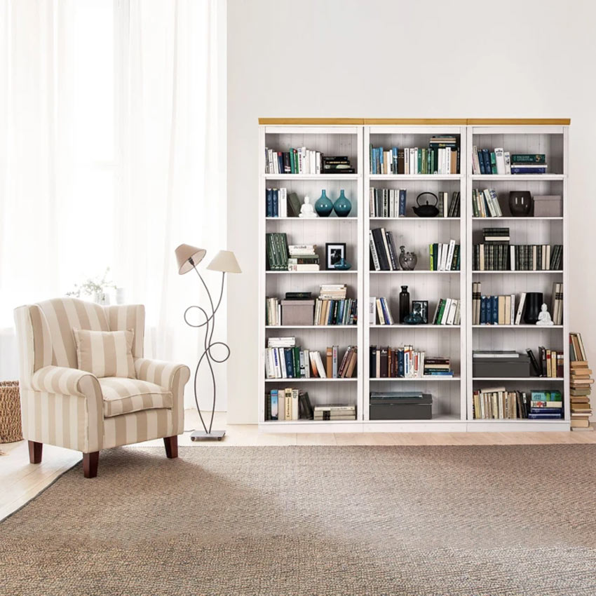 Scaffali e librerie per arredare un studio in casa.