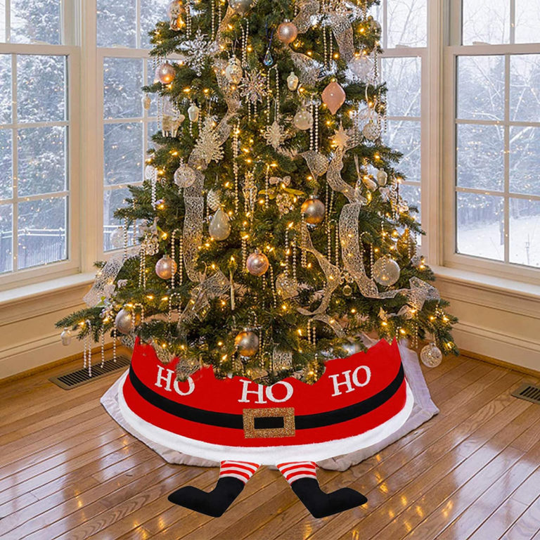 Gonna per Albero di Natale, Copri Base per Albero di Natale Decorazione della Gonna dell'albero di Natale, Decorazione Dell'Albero di Natale, Decorazioni Della Festa di Natale 90 cm (C