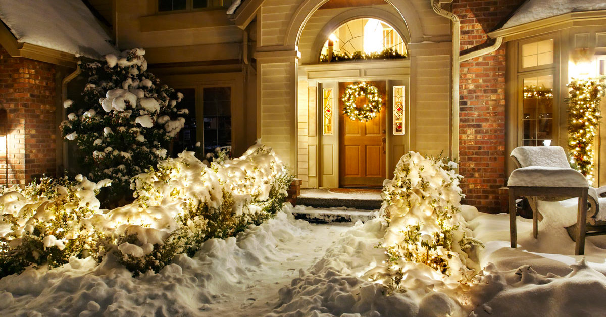 Natale illuminazione giardino.