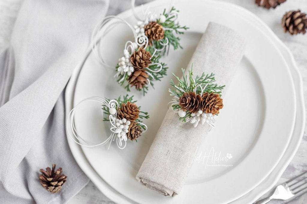 ITOS365 Set Di 12 Portatovaglioli In Metallo Con Perline Acriliche, Colore Turchese, Per Decorazione Tavola, Matrimoni E Feste