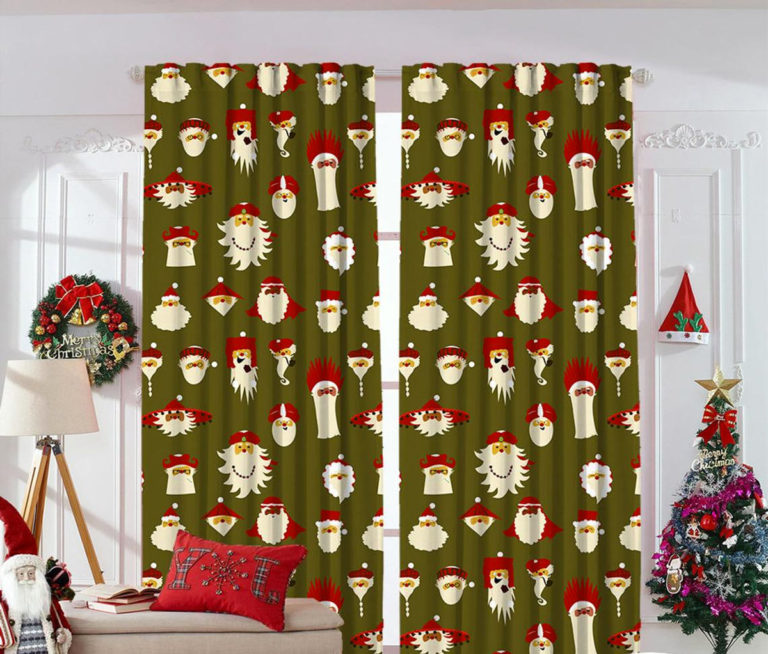Fiocchi di neve tende ornamenti di Natale tende per bambini ragazzi ragazze palle di Natale tende per finestra camera da letto grigio legno tavola trattamenti finestra vacanza invernale W52*L63
