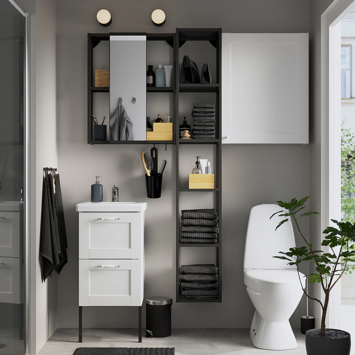 Arredare bagno piccolo IKEA.