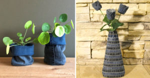 Un bel coprivaso fai da te con i vecchi jeans: 10 idee di riciclo creativo fai da te