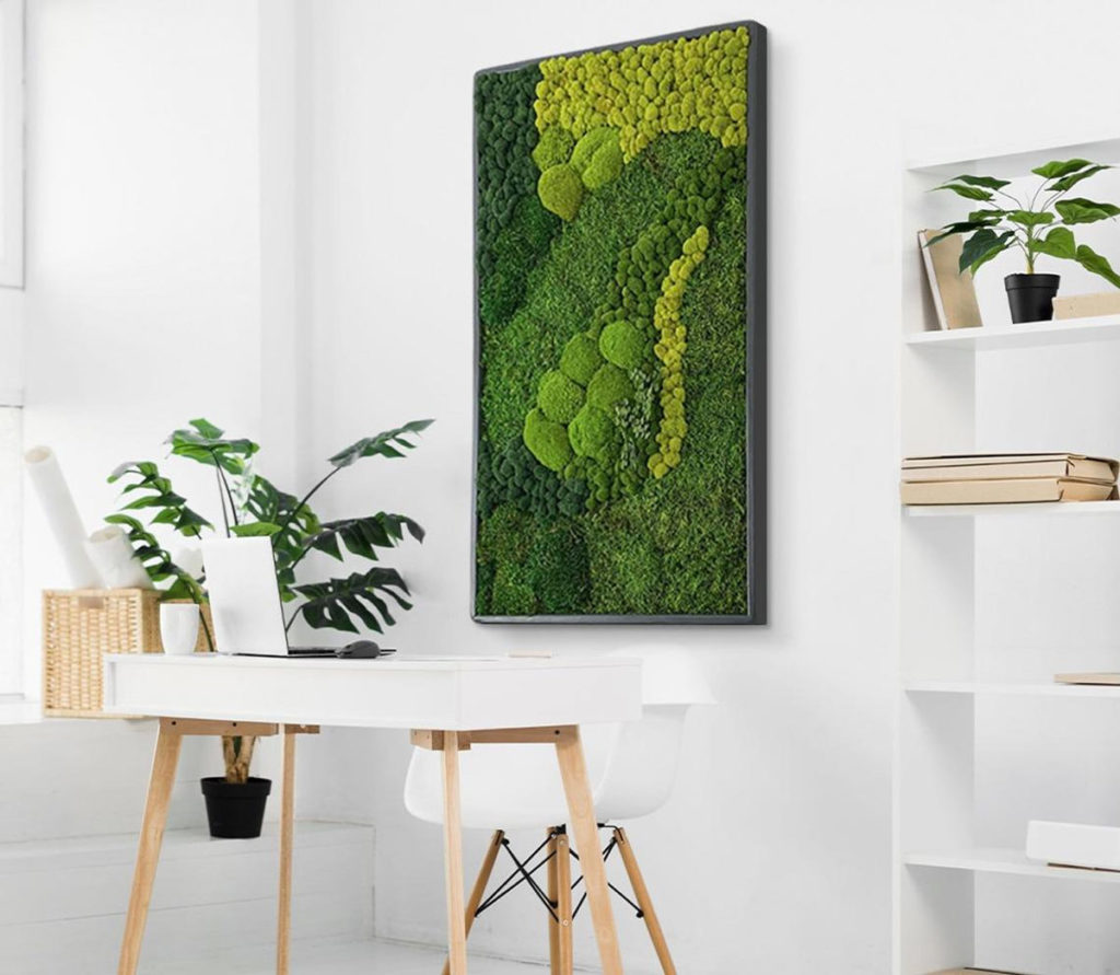 Decorsazione Con Muschio Dentro Casa Un quadro di muschio: una soffice decorazione green per le pareti di
