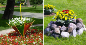 Un aiuola creativa in giardino! 10 splendide idee per un esterno da favola Aiuole giardino.