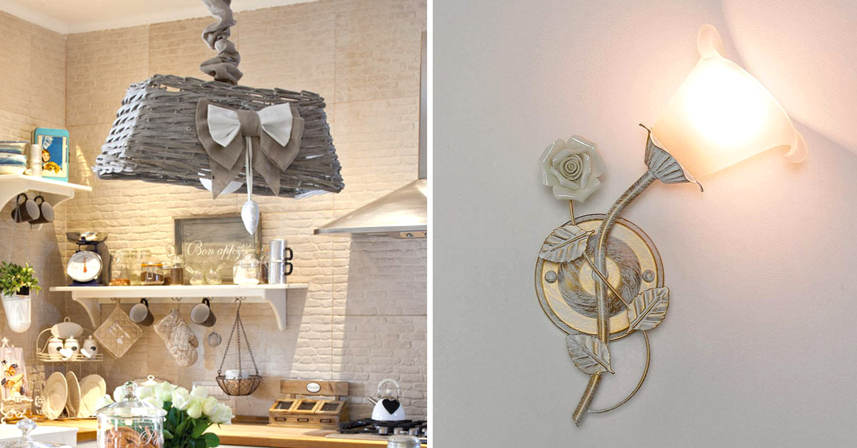 Illuminazione shabby chic in tutta casa