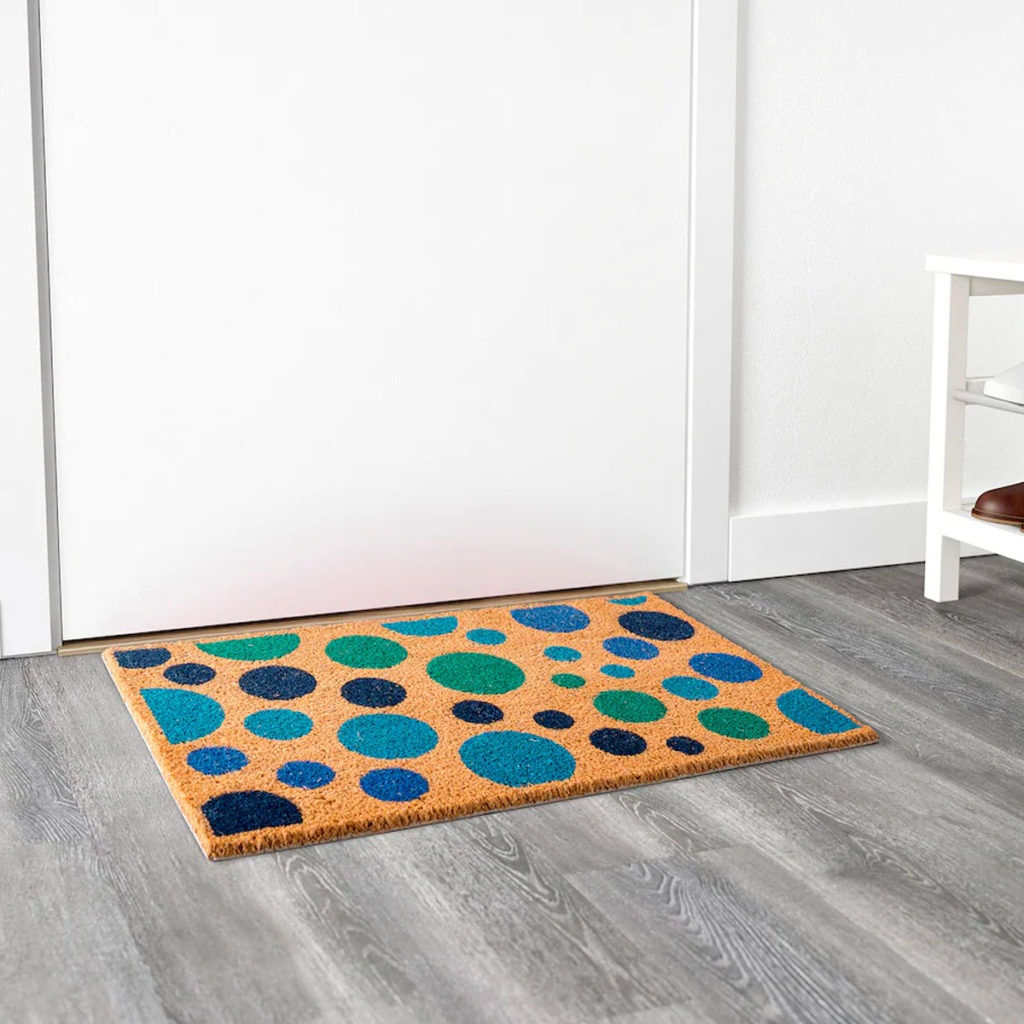 Nicoman Zerbino A Forma Di Cactus – Lavabile Per Interni/Esterni, Motivo Spaghetti, Grigio, Grande 90x60 Cm, Antiscivolo