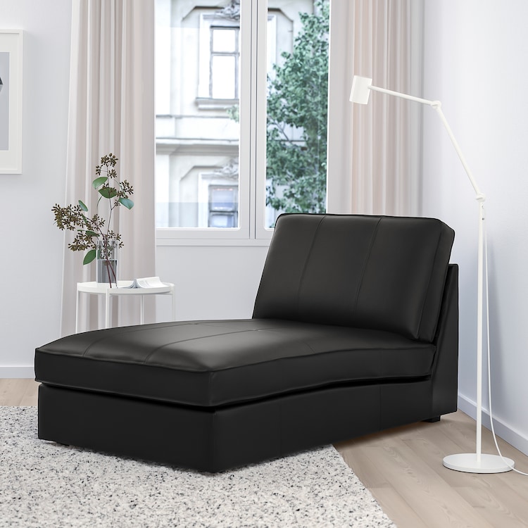 KIVIK Chaise-longue, Grann/Bomstad nero