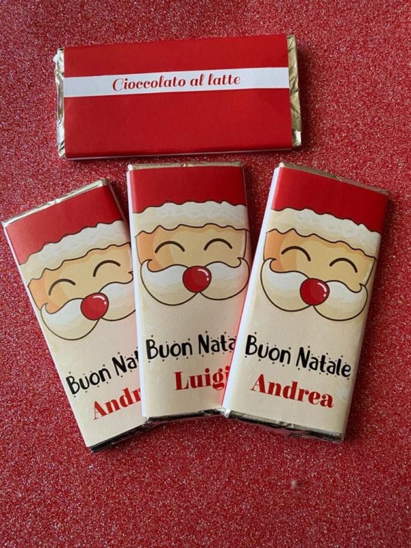 Cioccolato personalizzato tema Natale tavoletta 40 gr immagine 1