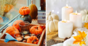 Centrotavola autunnale con le candele: lasciatevi ispirare Centrotavola autunnale con le candele.