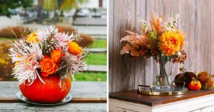Centrotavola autunnale con i fiori di crisantemo: lasciatevi ispirare centrotavola con i fiori di crisantemi