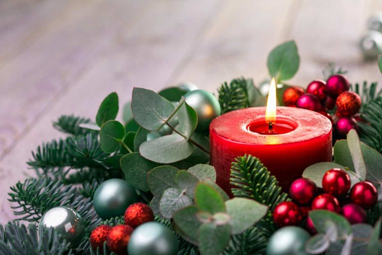 Centrotavola Di Natale Con Candele