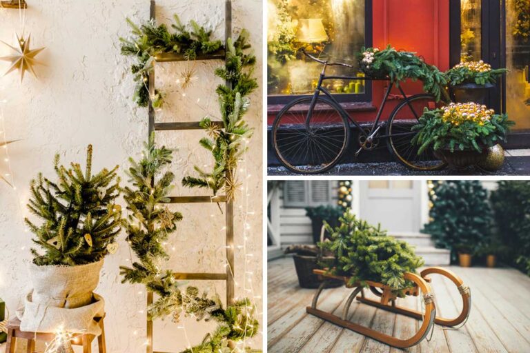Esterno Decorazioni Natalizie Con Rami Di Pino Decorazioni natalizie per l'esterno con rami di pino: le più belle idee