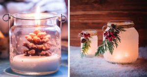 Lanterne natalizie fai da te con il riciclo creativo dei barattoli in vetro Lanterna riciclo creativo barattolo in vetro per natale
