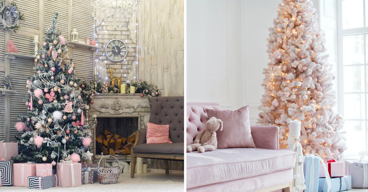 Rosa per un Natale originale con un tocco shabby chic.